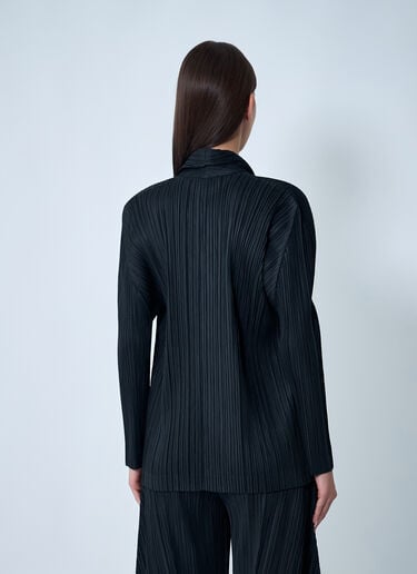 Pleated Single Breasted Blazer Pleats Please Issey Miyake Pleated Single Breasted Blazer Black plp0262013