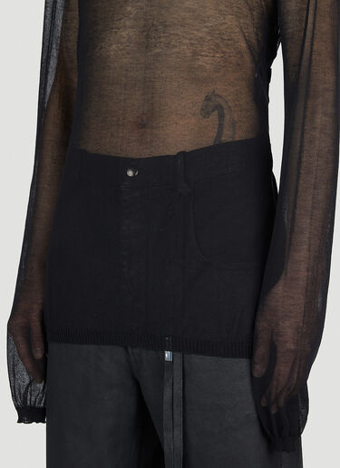 Ann Demeulemeester Diederik Long Sleeve Top Black ann0152011