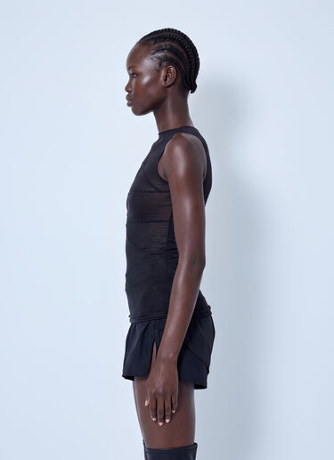 LN-CC® - Rick Owens: Sheer Panelled Top - Black Rick Owens Sheer Panelled Top Black ric0266002