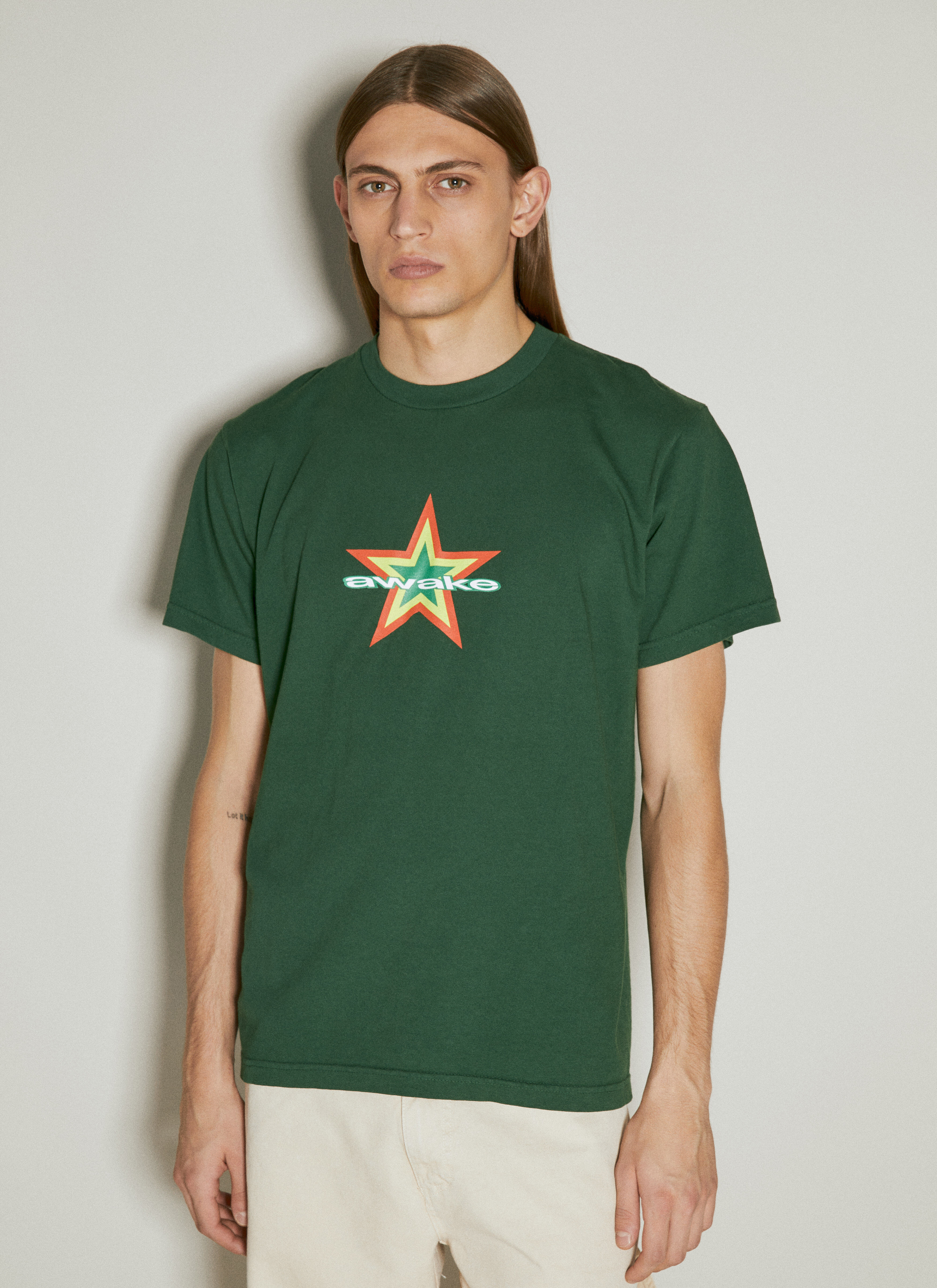 Awake NY Men's' Star Logo T-Shirt in Green | LN-CC®