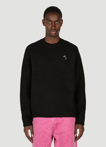 Logo Embroidery Sweater Acne Studios Logo Embroidery Sweater Black acn0152006