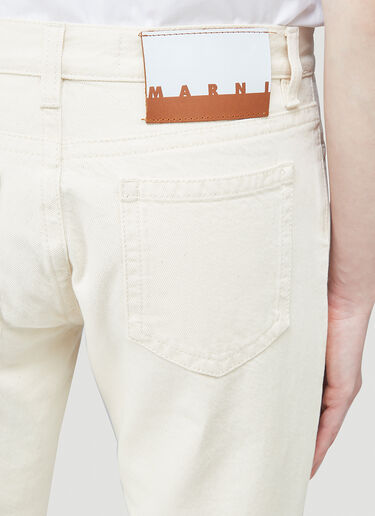 Marni Logo Patch Jeans Beige mni0244006