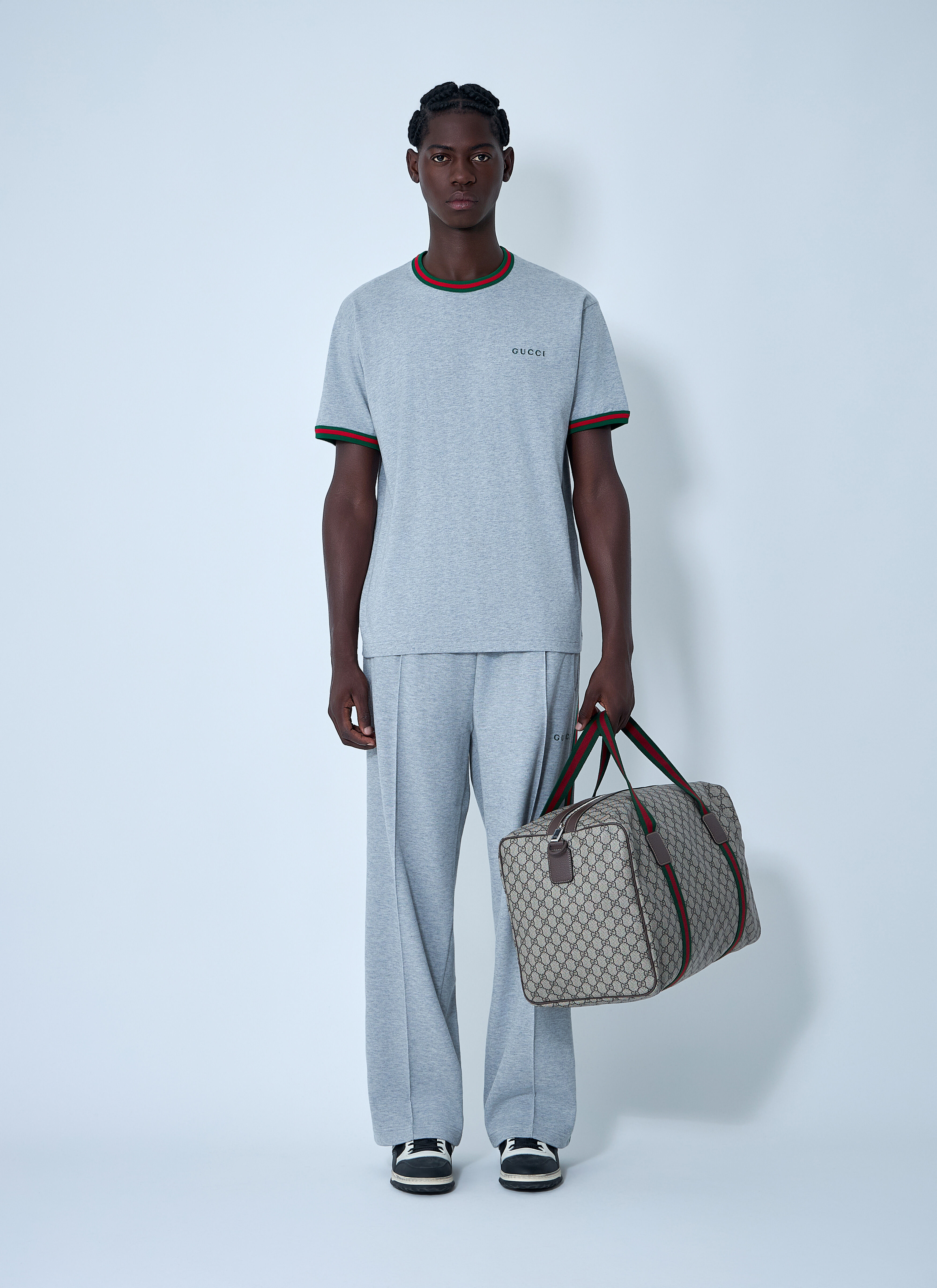 Gucci Men's' Logo Motif T-Shirt in Light Grey | LN-CC®
