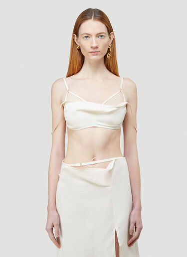 Jacquemus Le Soutien-Gorge Novio Top Beige jac0244021