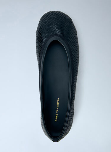 LN-CC® - Dries Van Noten: Mesh Ballet Flats - Black Dries Van Noten Mesh Ballet Flats Black dvn0265025