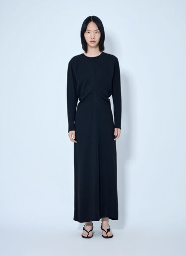 LN-CC® - Toteme: Long-Sleeve Slouch Waist Dress - Black Toteme Long-Sleeve Slouch Waist Dress Black tot0265067