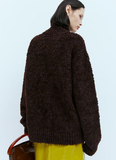 Dries Van Noten 테리나 울 스웨터 브라운 dvn0254028
