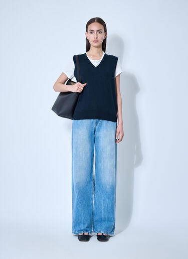 The Row Cowen Vest Navy row0260018