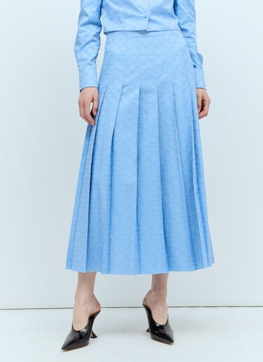 Gucci GG Supreme Oxford Skirt Blue guc0255044