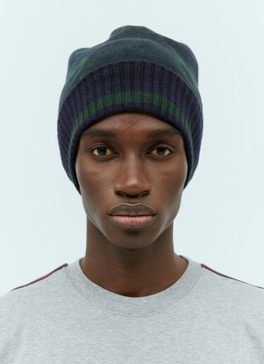 Gucci GG Cashmere Jacquard Beanie Hat Navy guc0155123