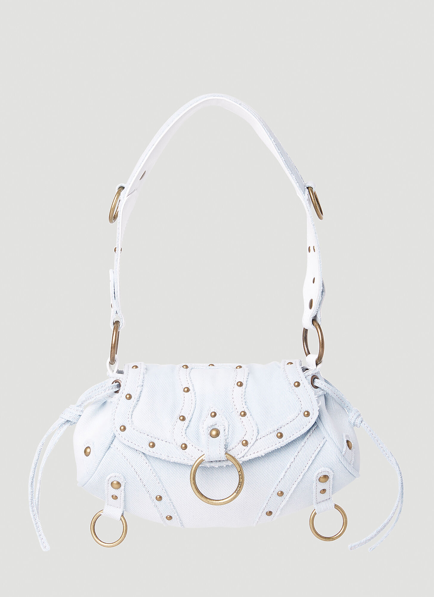 Shop Guess Usa Mini Shoulder Bag In Light Blue