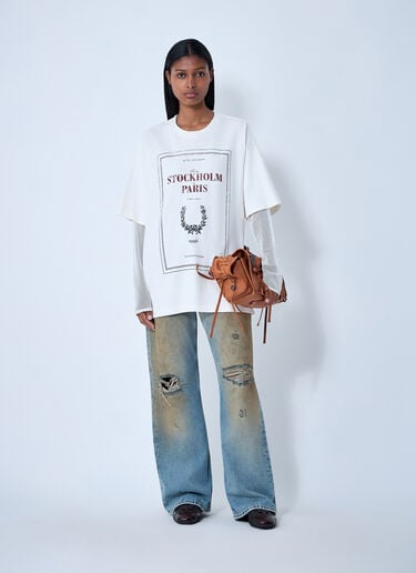 레이어드 프린트 티셔츠  Acne Studios 레이어드 프린트 티셔츠  화이트 acn0262030