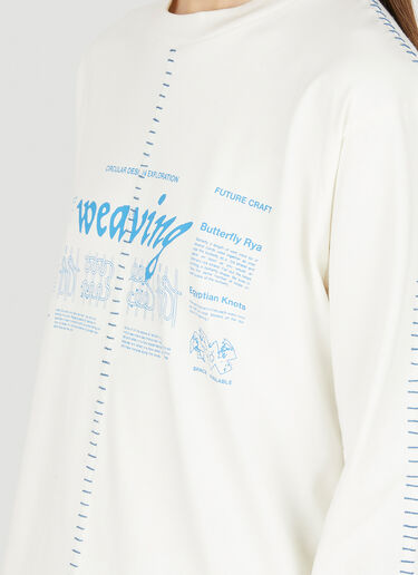 Space Available Artisan Weaving T-Shirt White spa0350016