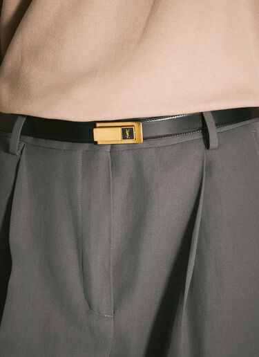 Saint Laurent Chariniere Buckle Belt Black sla0258034