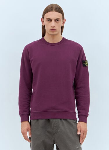 Ribbed Sides Sweatshirt Stone Island Ribbed Sides Sweatshirt Purple sto0158047
