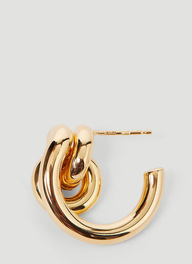 Bottega Veneta Loop Hoop Earrings Gold bov0250075