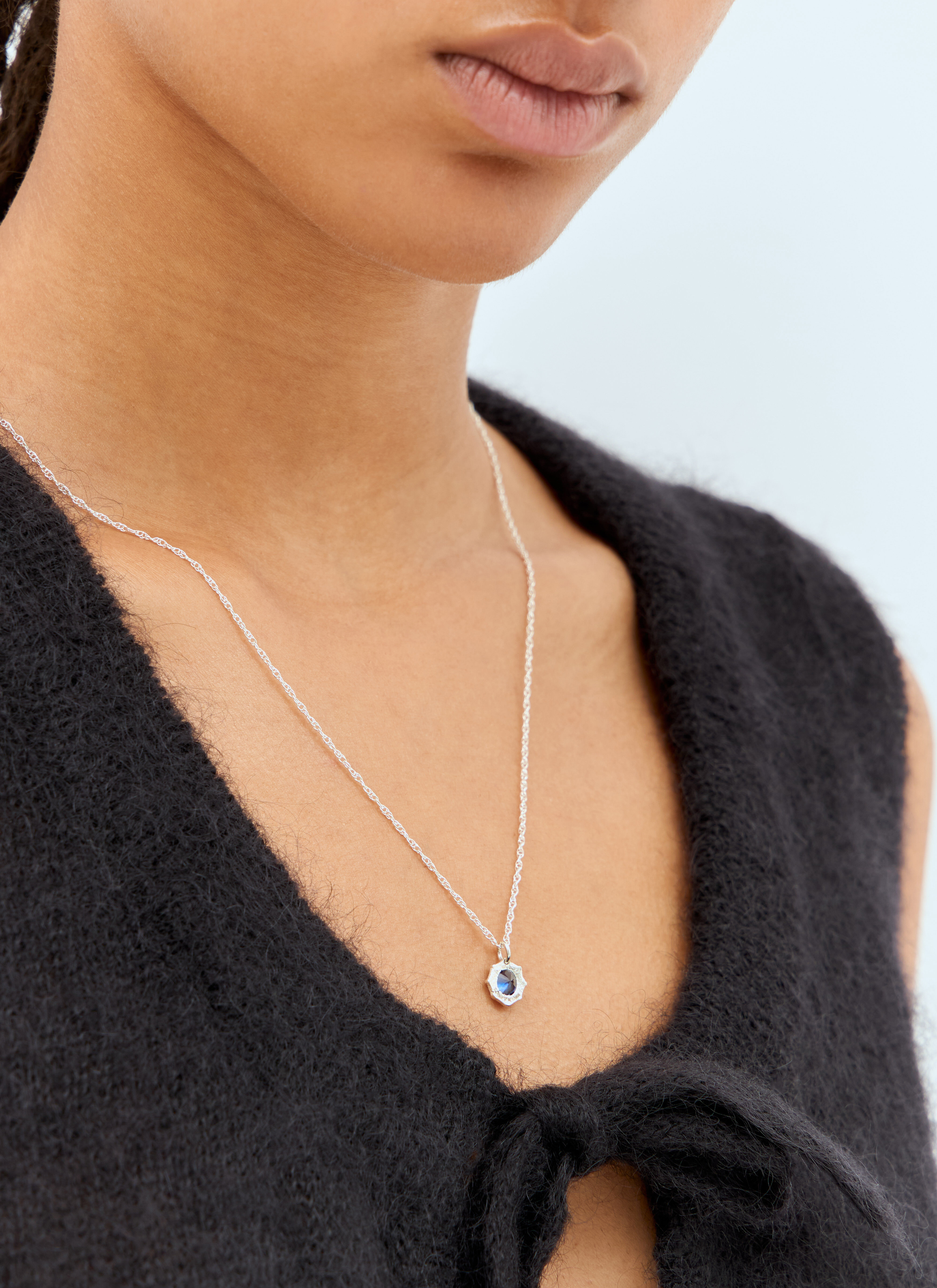 Bleue Burnham Women's' Mini Bamboo Pendant Necklace in Silver | LN-CC®