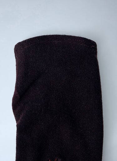 SKIN SERIES Embroidered Wool Socks Brown sks0264008