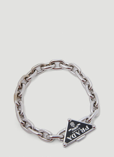 Prada Triangle Logo Bracelet Silver pra0149116