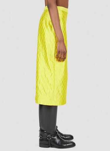 Gucci GG Embroidered Mid Length Skirt Yellow guc0247067