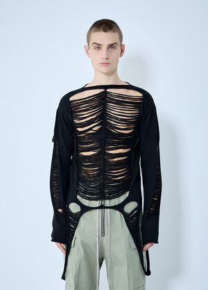 Rick Owens Laddered Sweater Black ric0160001