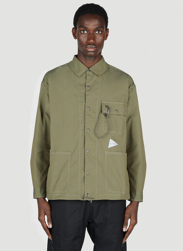 And Wander Dry Overshirt Khaki anw0152012