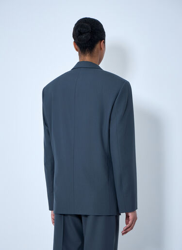 Lemaire Double-Breasted Wool Suit Blazer Dark Grey lem0264002