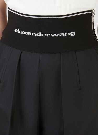 Alexander Wang ハイウエストロゴパンツ ブラック awg0245005