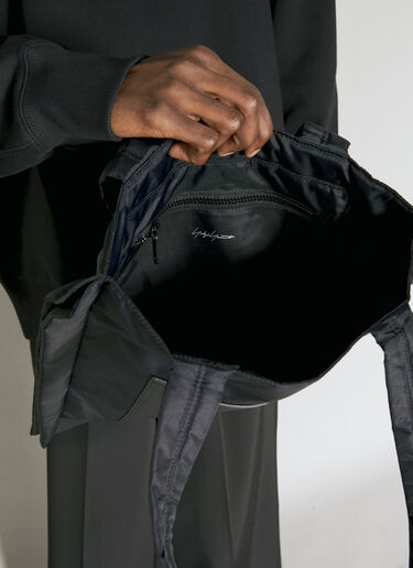 Y-3 Logo Print Lux Tote Bag Black yyy0356027
