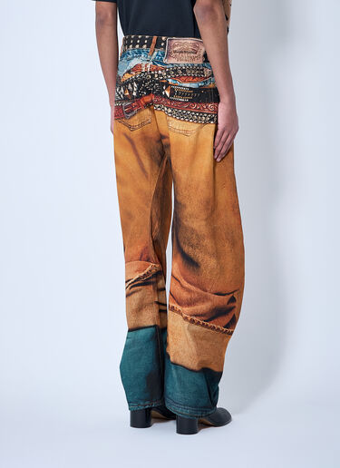 Acne Studios 2023 印花牛仔裤  橙色 acn0160010