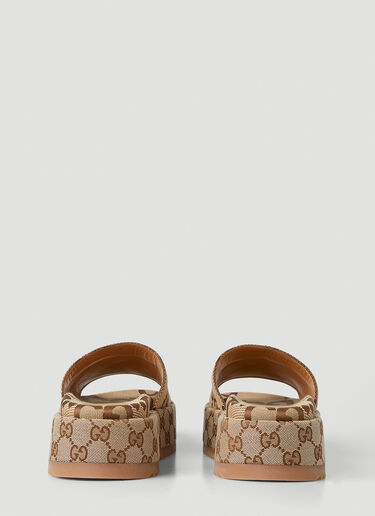 Gucci Angelina GG Platform Slides Beige guc0247136