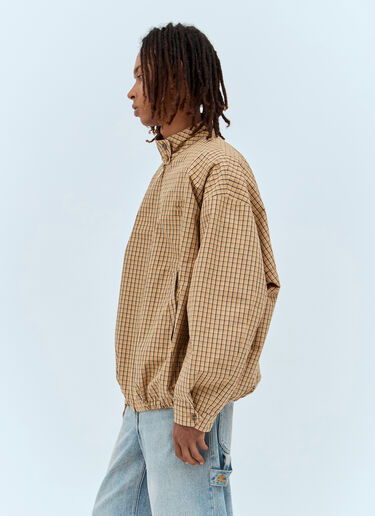 Miu Miu Check Jacket Brown miu0157007
