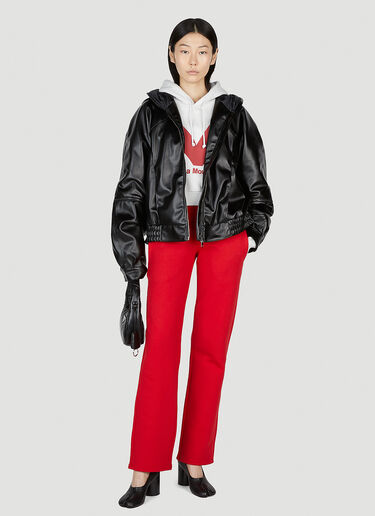 Mowalola Faux Leather Jacket Black mow0352003