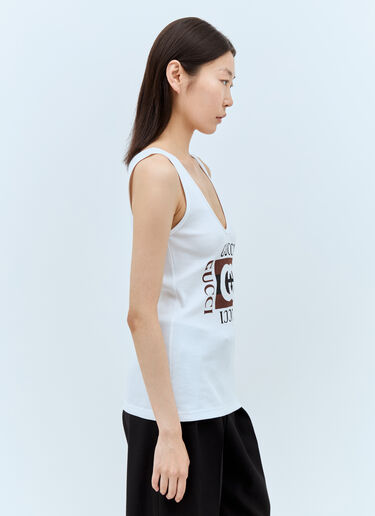 Gucci Logo Print Tank Top White guc0257009
