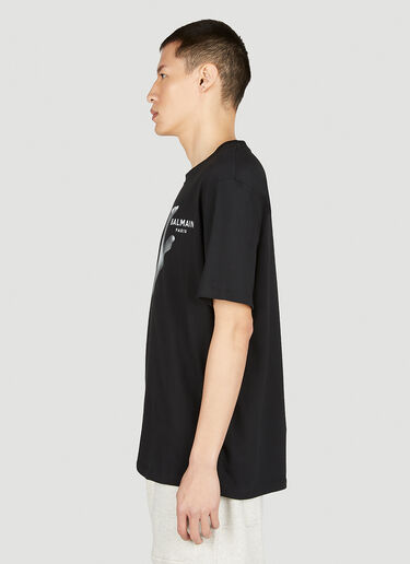 Balmain 스태추 프린트 티셔츠 블랙 bln0152002
