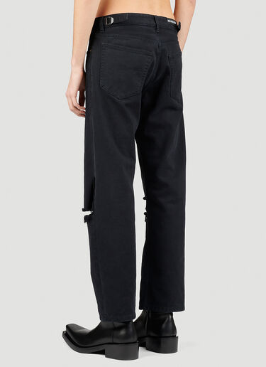 Balenciaga Buckle Busted Knee Jeans Black bal0153021