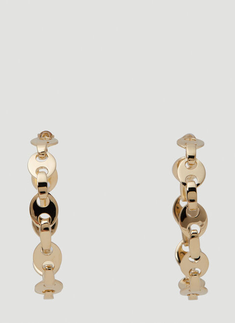 Gucci Eight Link Nano Hoop Earrings Black guc0251152