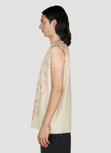 Raf Simons Station Tank Top Beige raf0152004