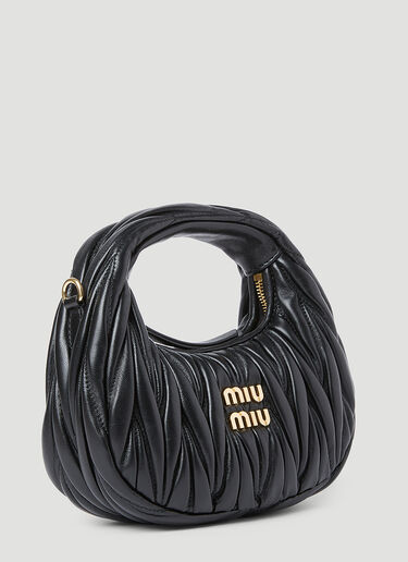 Miu Miu Mini Wander Hobo Bag Black miu0254059