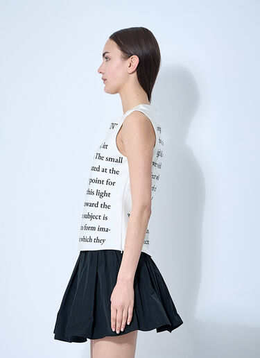 JW Anderson Text Print Satin Top Ivory jwa0260002
