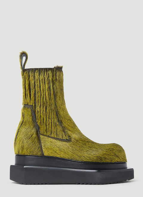 Rick Owens Fur Anke Boots Green ric0253020