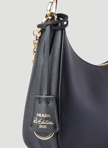 Prada Re-Edition Saffiano Shoulder Bag Black pra0245073