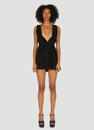 Saint Laurent Backless Short Dress Black sla0249023