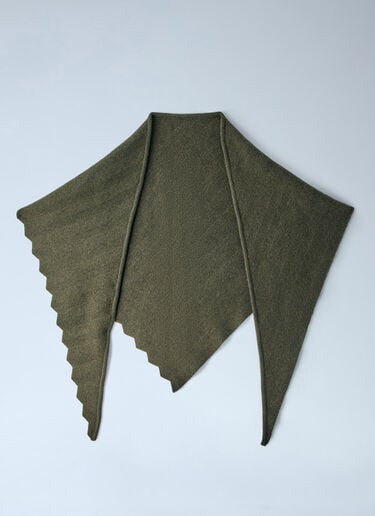 Jacquemus Le Chale Chevron Scarf Green jac0164004
