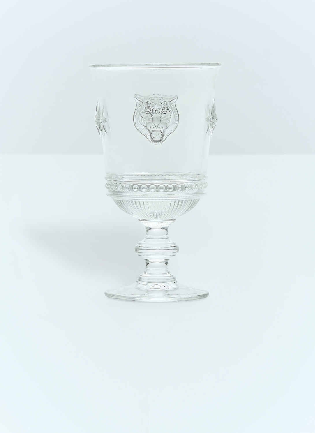 Shop Gucci Set Of Two Tiger Wine Glasses In White