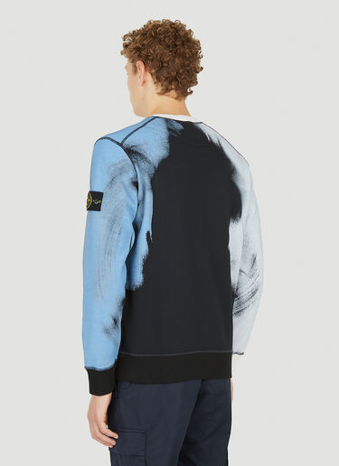 Stone Island 페인티드 로고 스웨트셔츠 블루 sto0150030