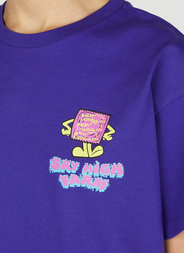 Sky High Farm Workwear Printed T-Shirt Purple skh0352013