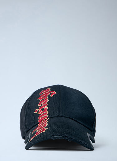 No Closure Logo Cap Balenciaga No Closure Logo Cap Black bal0163032