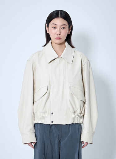 Lemaire Leather Blouson Cream lem0260011