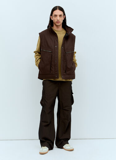 Zip Pocket Gilet MHL by Margaret Howell Zip Pocket Gilet Brown mhl0156013